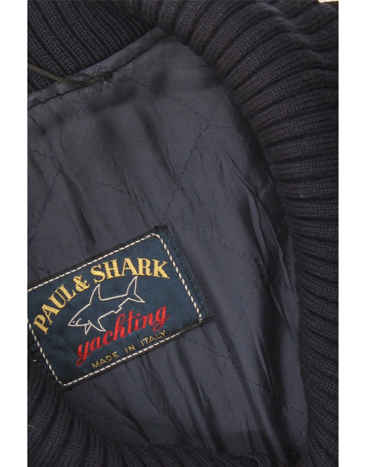 Płaszcz męski Paul & Shark UK 42 XL, granatowy, wełniany