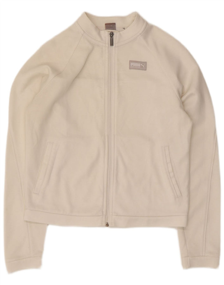 Damska bluza dresowa Puma Crop Oversize UK 10, mała, biała, poliestrowa