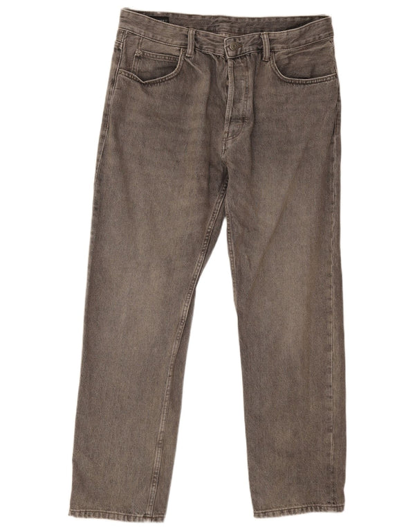 Męskie proste dżinsy Zara EU 46 XL W36 L30 Szara bawełna