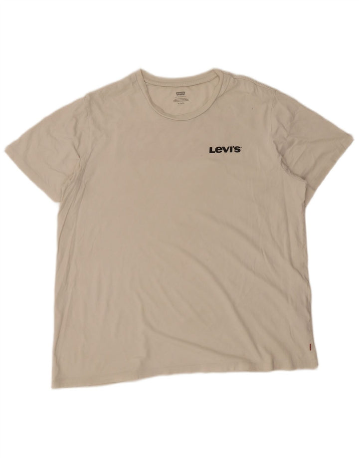 Męska koszulka z grafiką Levi's Top XL, biała bawełna