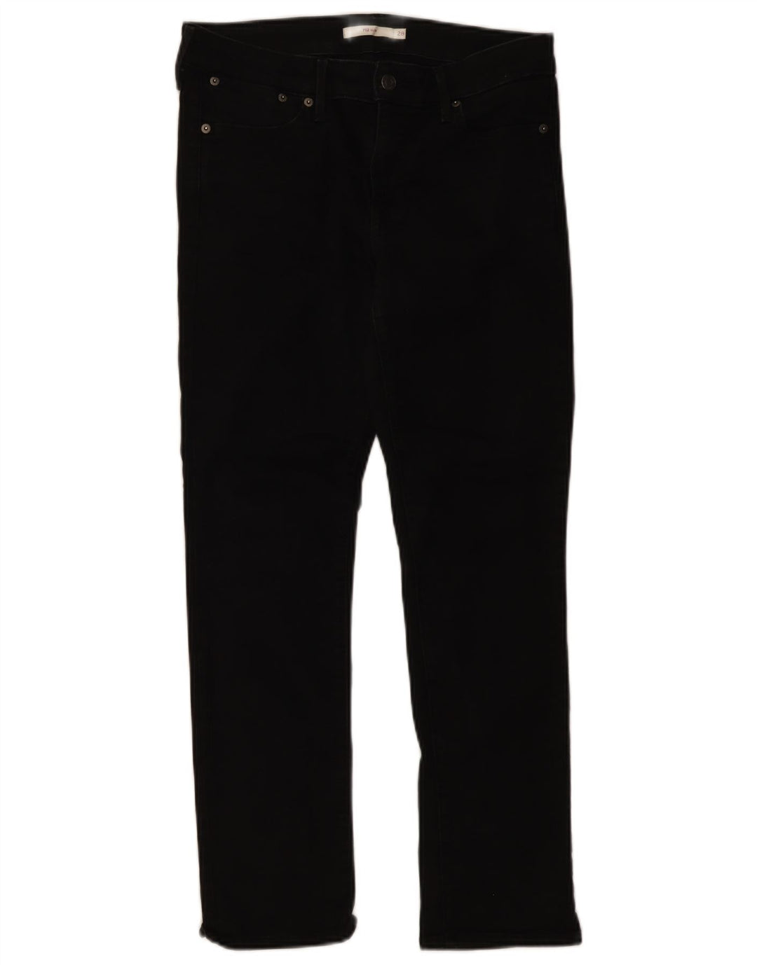 Damskie jeansy Levi's 712 Slim W28 L28 Czarna bawełna