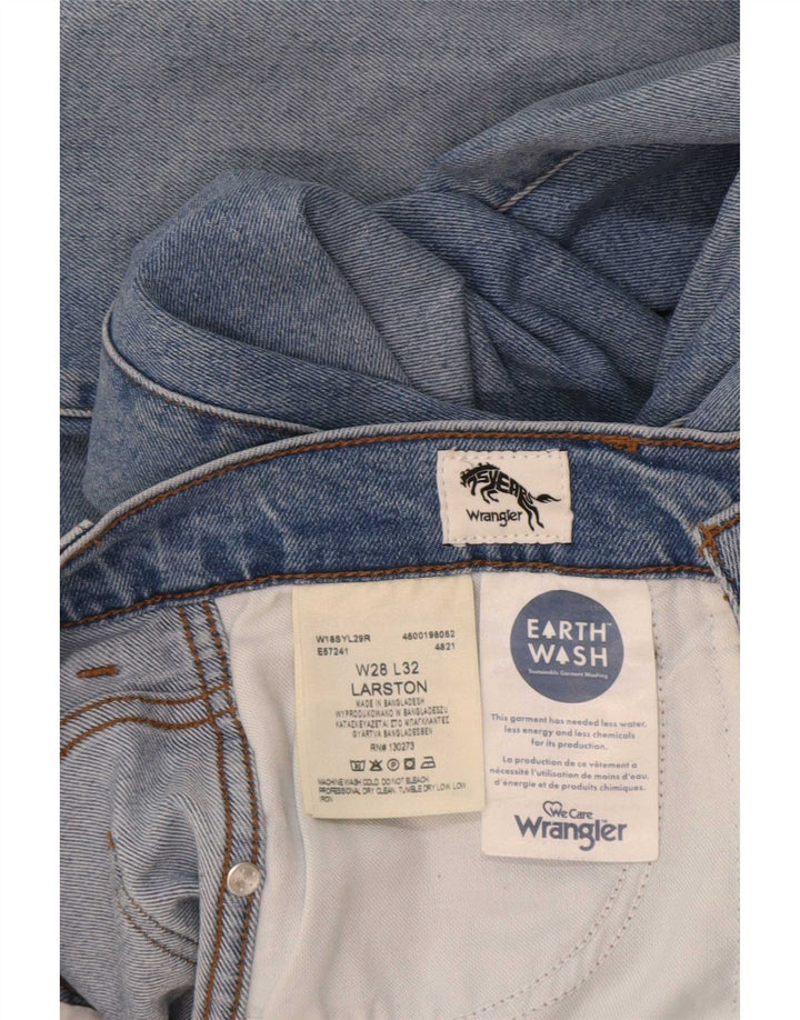 Wrangler Męskie Larston Slim Jeans W28 L32 Niebieskie bawełniane