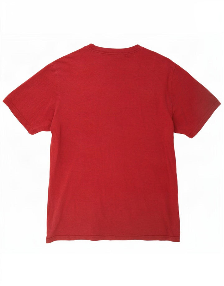 T-shirt męski Carhartt, bawełniany, w kolorze średniej czerwonej plamki