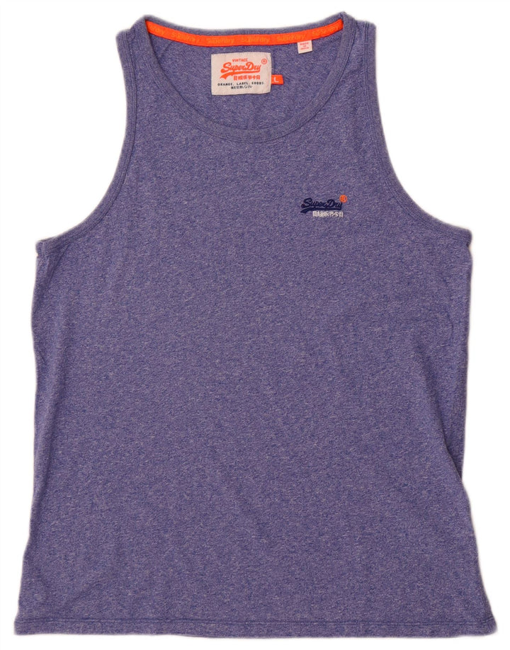 Męska kamizelka Superdry, duża, niebieska, nakrapiana