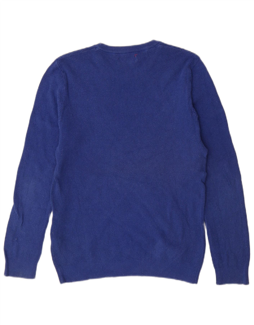 Męski sweter z okrągłym dekoltem Zara, mały, niebieski, bawełniany