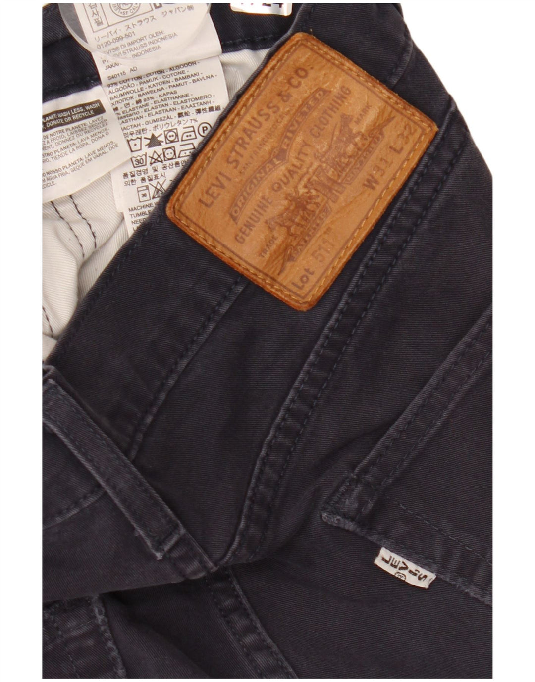 Męskie jeansy Levi's 511 Slim W31 L32 Granatowa bawełna