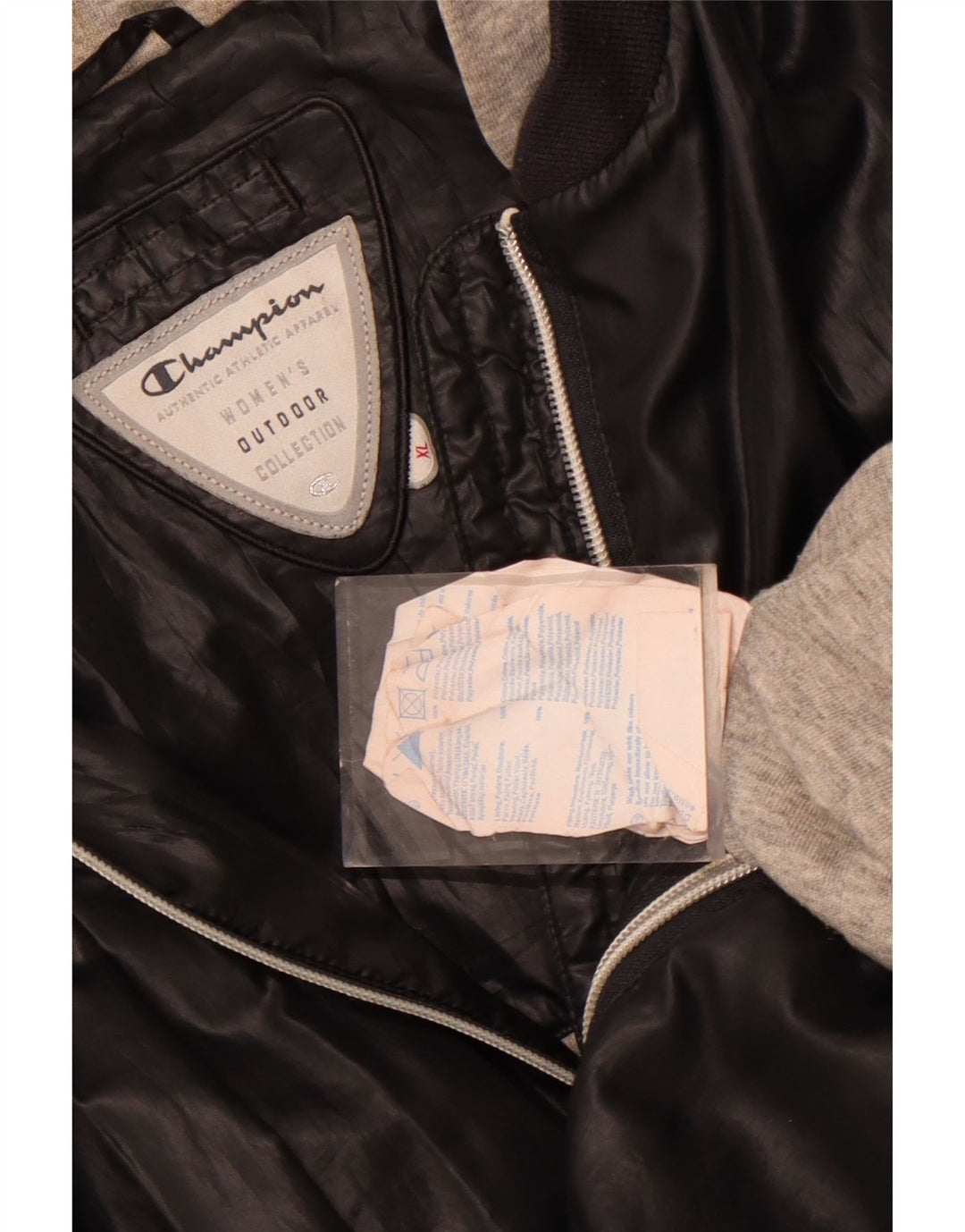 Damska kurtka bomberka z kapturem Champion UK 18 XL, czarna, poliestrowa