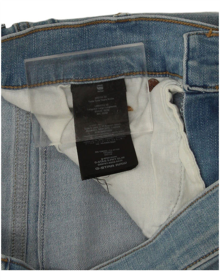 Męskie jeansy slim G-Star W32 L32 Niebieskie bawełniane