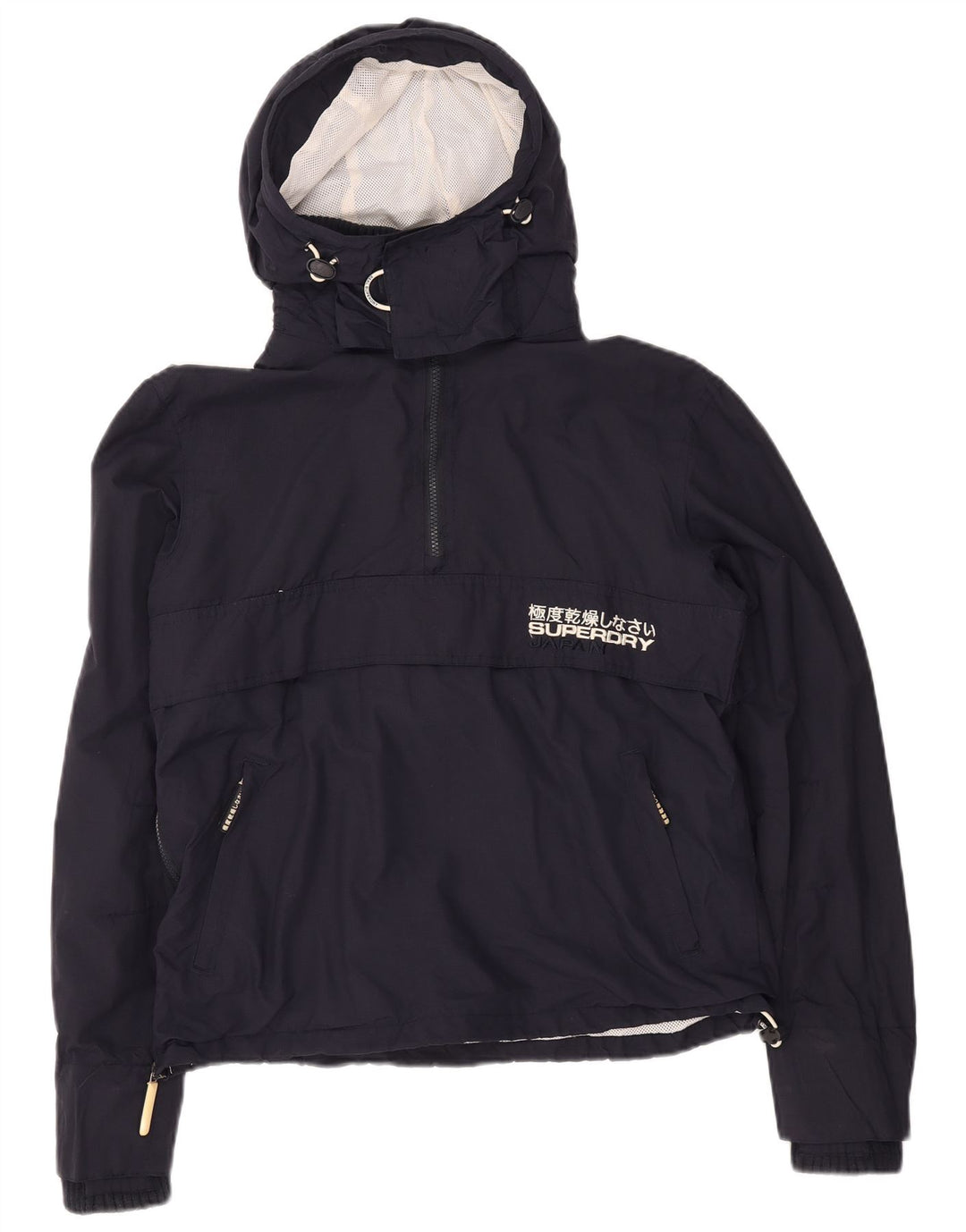 Damska kurtka Anorak z kapturem Superdry The Windcagoule UK 14, średni granat