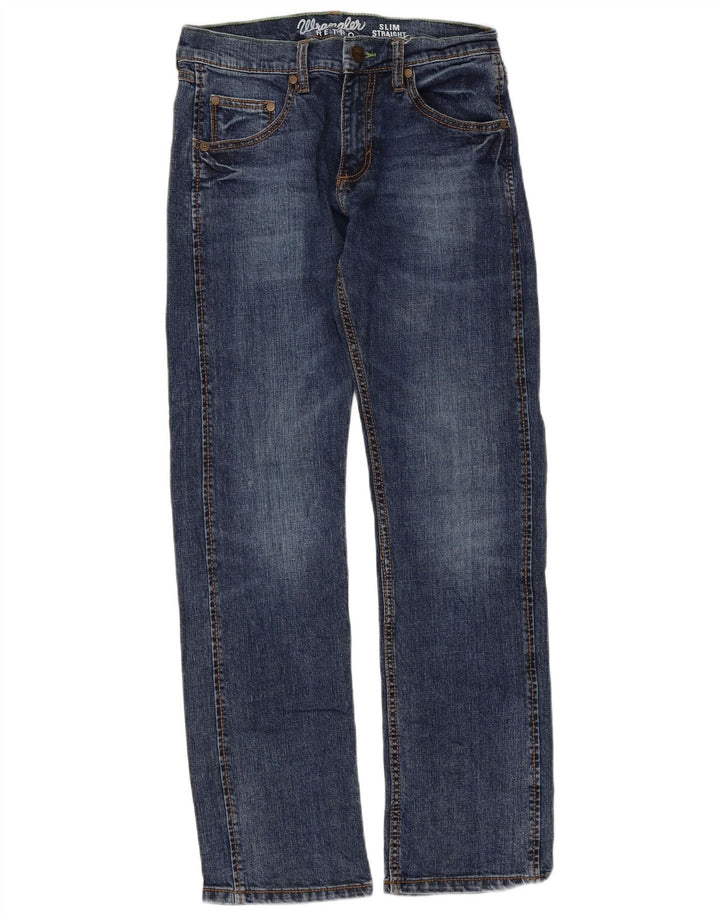 Damskie jeansy Wrangler Retro Slim Straight W28 L30 Niebieskie