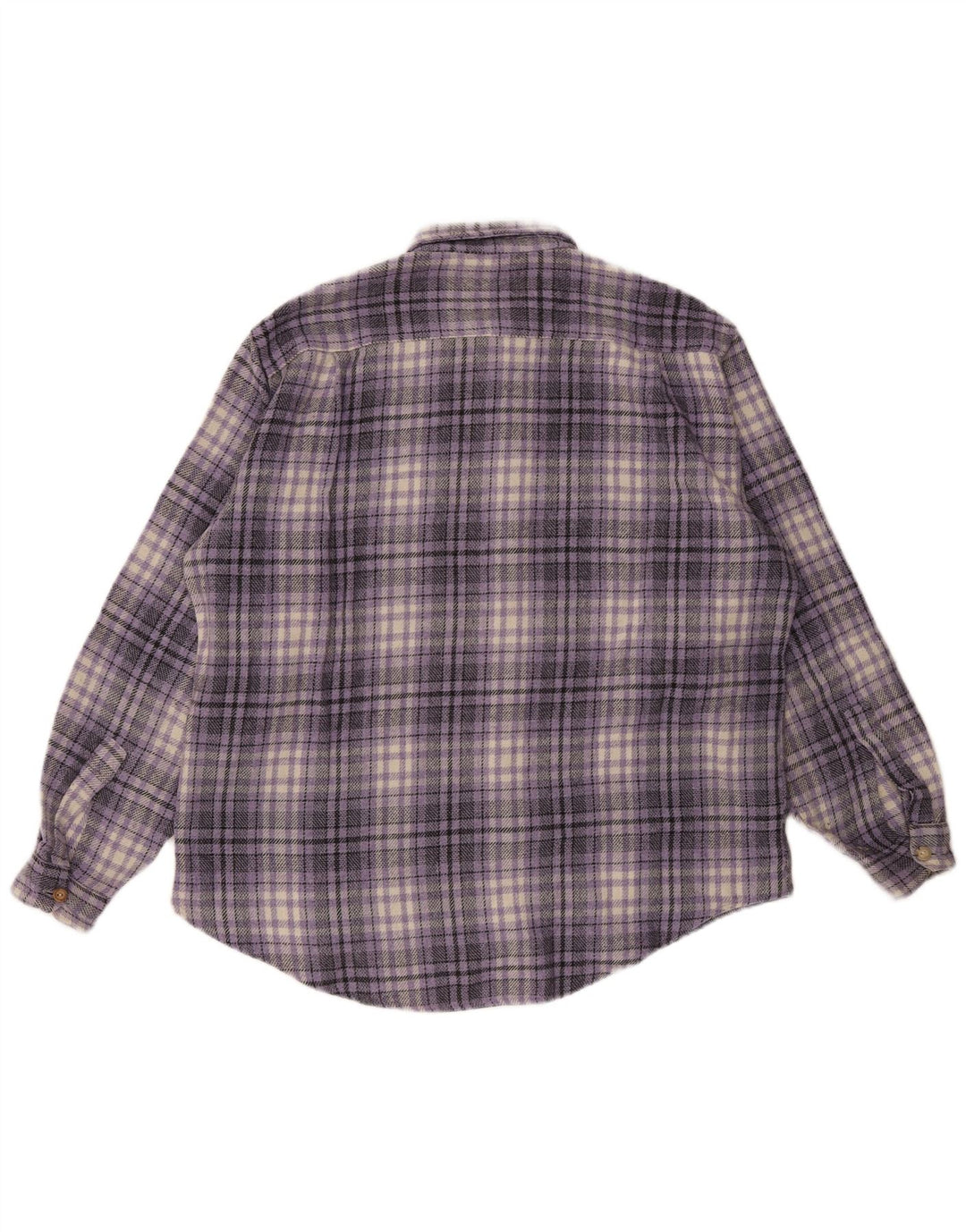 Męska koszula flanelowa Wampum XL w fioletową kratkę