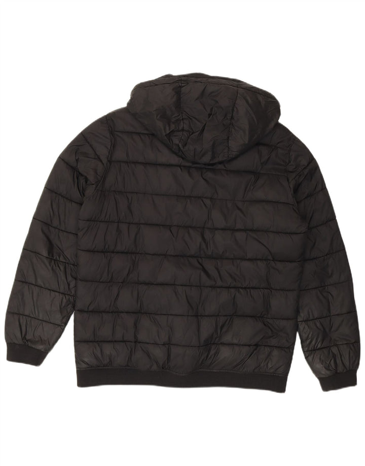 Wyściełana kurtka chłopięca z kapturem Ellesse, 15-16 lat, czarna, poliester