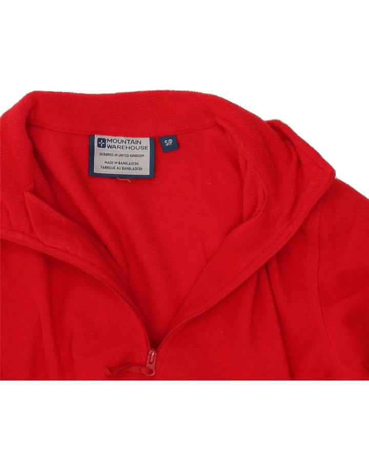 MOUNTAIN WAREHOUSE Womens Zip Neck Fleece Jumper UK 10 Small Red Polyester Vintage Mountain Warehouse and Second-Hand Mountain Warehouse from Messina Hembry 