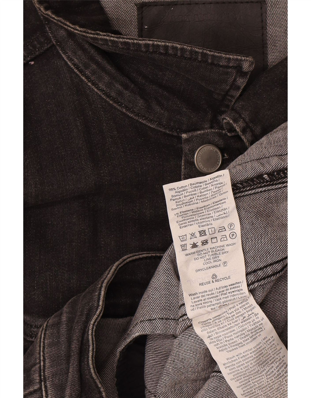 Męska kurtka dżinsowa Jack & Jones UK 42 XL, szara bawełna