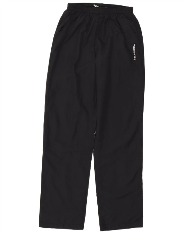 Damskie spodnie dresowe Diadora UK 10, małe, szare, z blokami kolorów, z poliestru