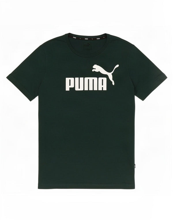 Męski T-shirt Puma z grafiką, mały, zielony, bawełniany
