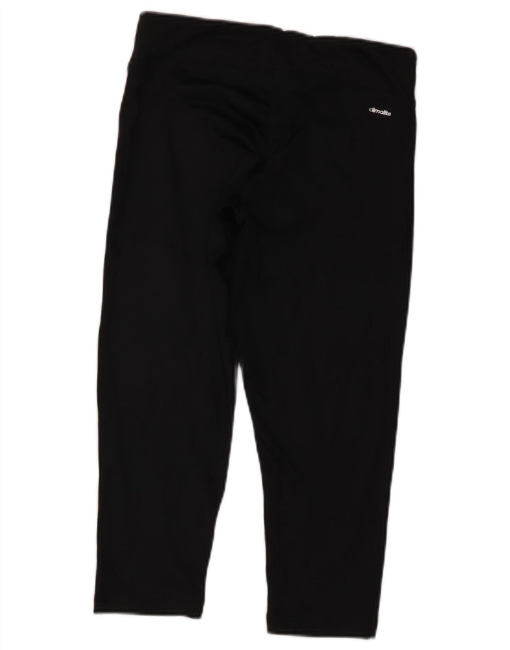 Legginsy Adidas Damskie Climalite Capri UK 10 Małe Czarne Poliester