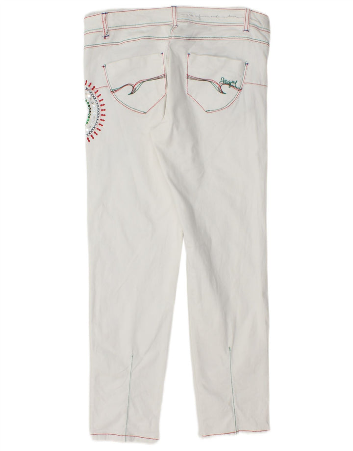 DESIGUAL Womens Straight Jeans W32 L27  White