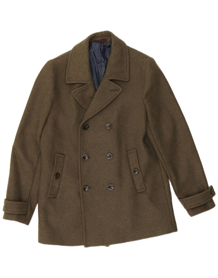 Płaszcz męski Ted Baker, rozmiar 4, duży, wełniany khaki