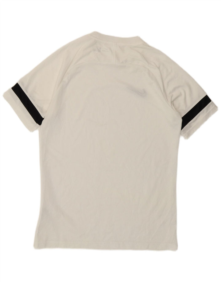 Męski T-shirt Nike Dri Fit Top, średni biały poliester z blokami kolorów