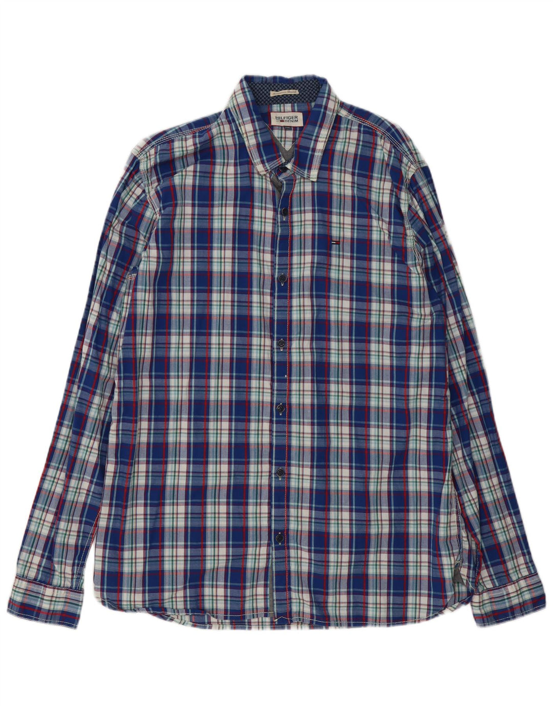 Koszula męska Tommy Hilfiger 2XL, bawełniana niebieska kratka