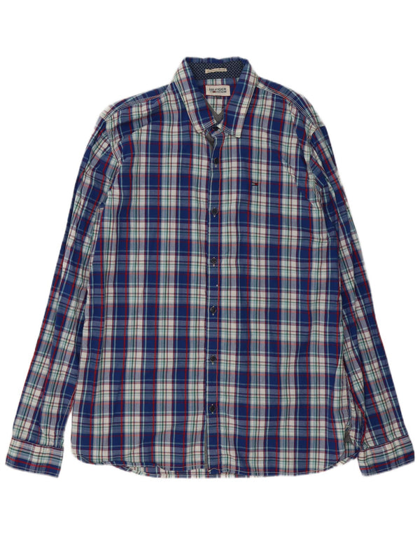 Koszula męska Tommy Hilfiger 2XL, bawełniana niebieska kratka