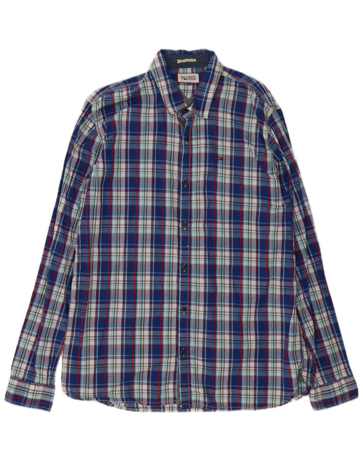 Koszula męska Tommy Hilfiger 2XL, bawełniana niebieska kratka
