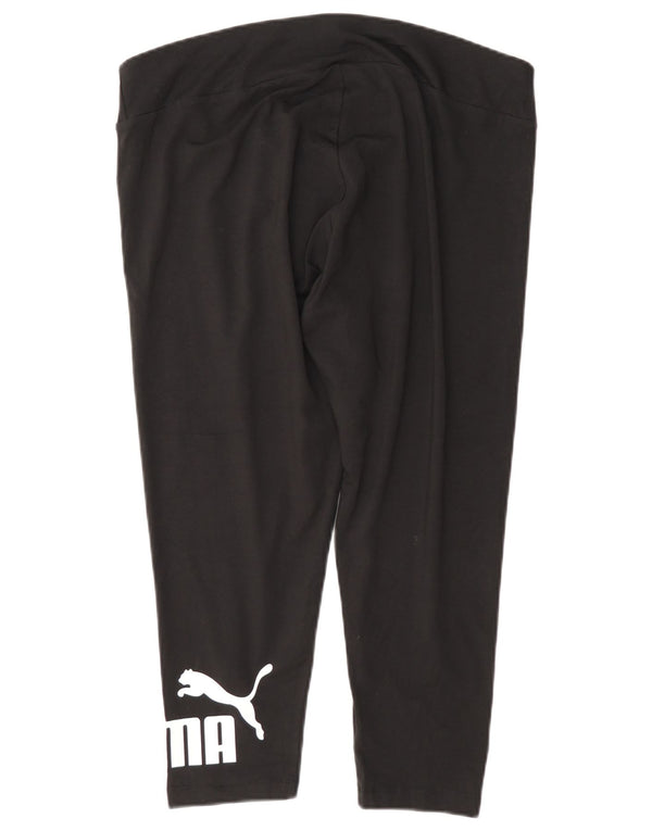 Damskie legginsy Puma Graphic Capri UK 18 XL, czarne, bawełniane