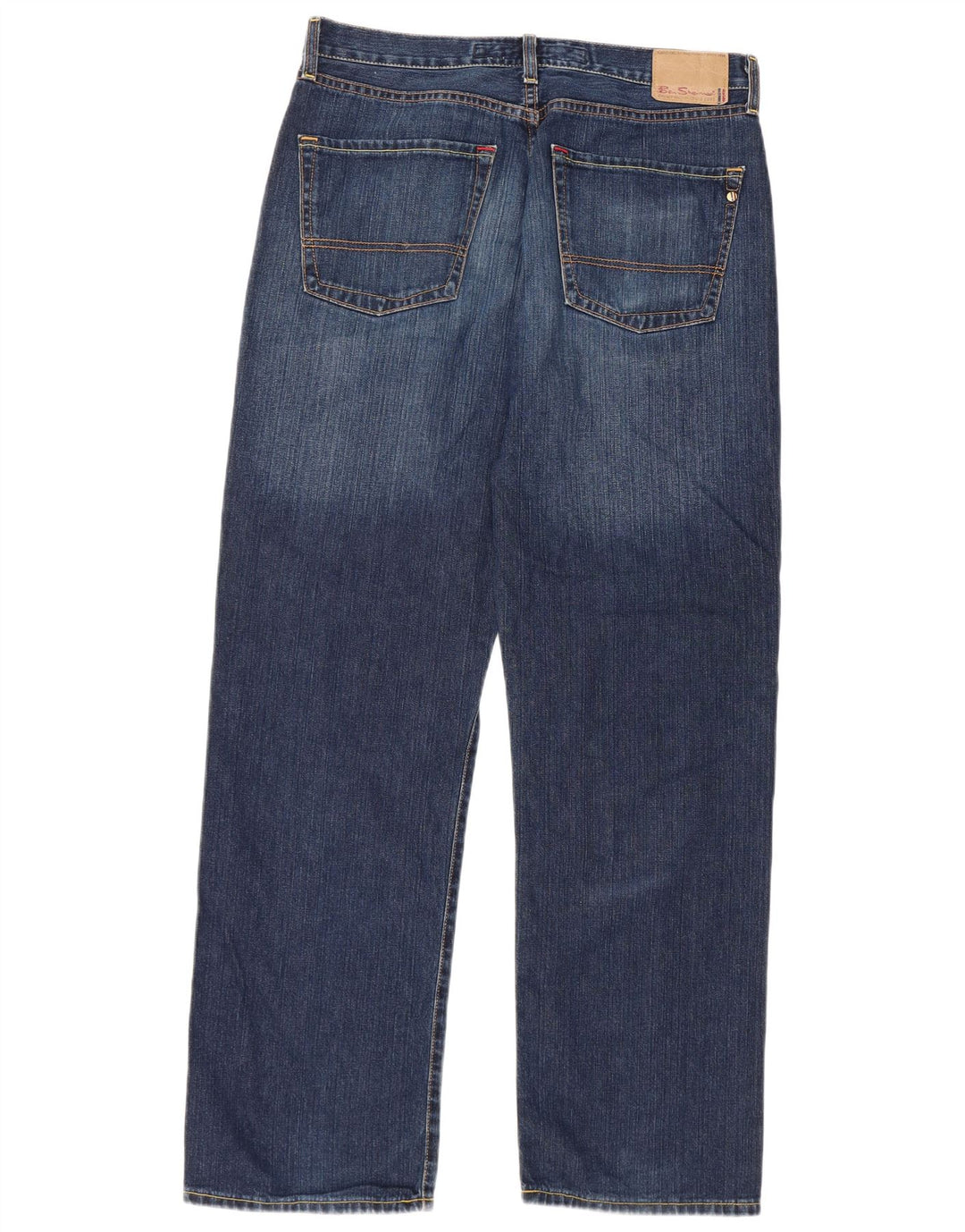 Męskie proste dżinsy Ben Sherman W34 L32 Niebieskie bawełniane
