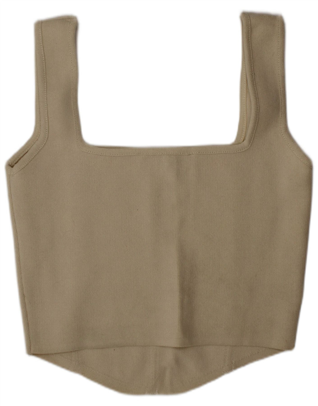 Damski krótki top Zara, średni beż, poliamid
