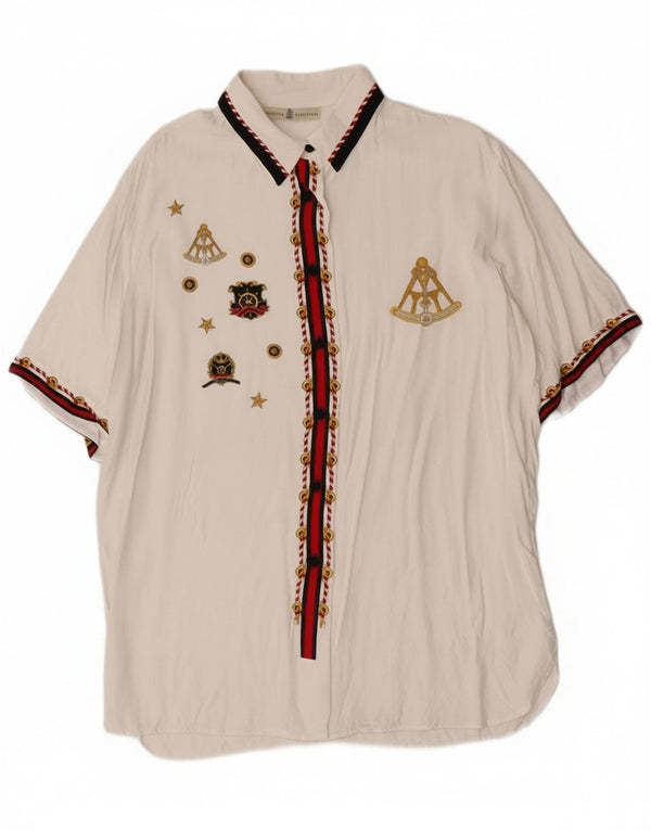 Damska bluzka koszulowa Marina Yachting Graphic UK 16 duża biała marynarska