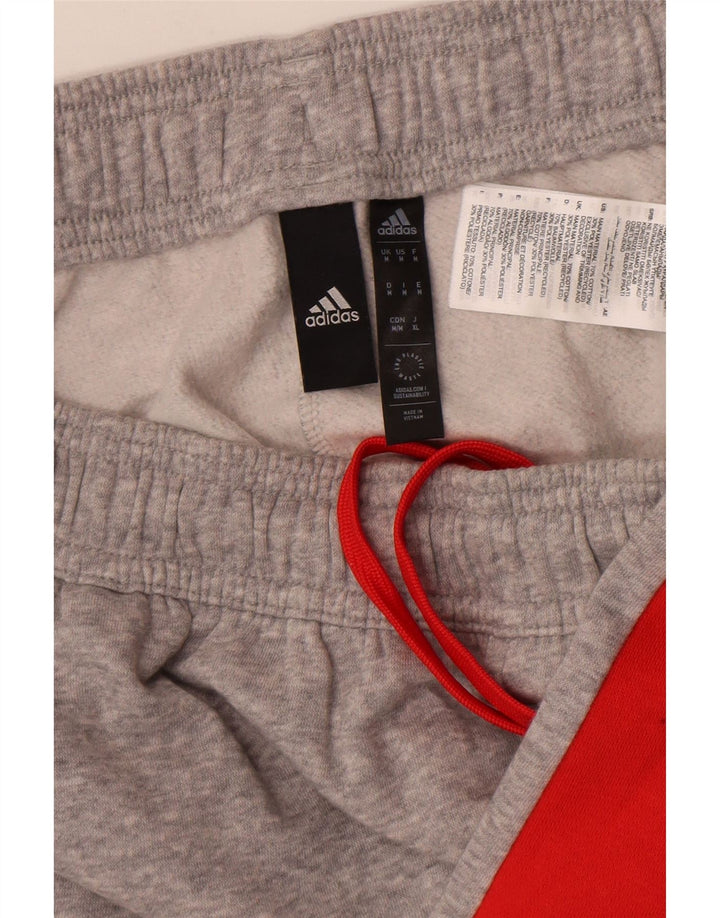 Adidas Męskie spodnie dresowe Joggery Średnioszary, bawełniany blok kolorów