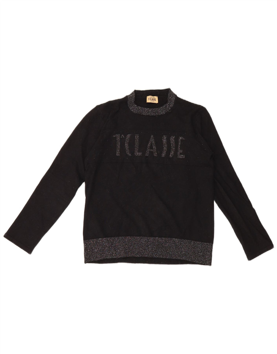 Damski sweter z wycięciem pod szyją ALVIERO MARTINI IT 40 Small Black