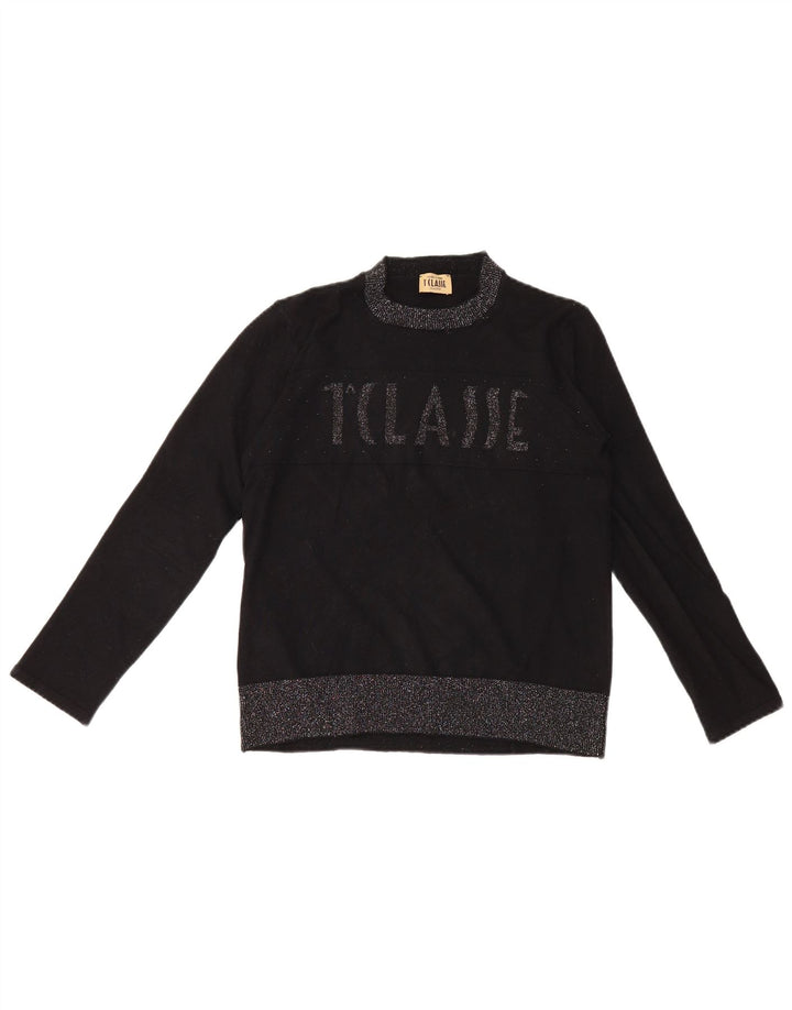 Damski sweter z wycięciem pod szyją ALVIERO MARTINI IT 40 Small Black