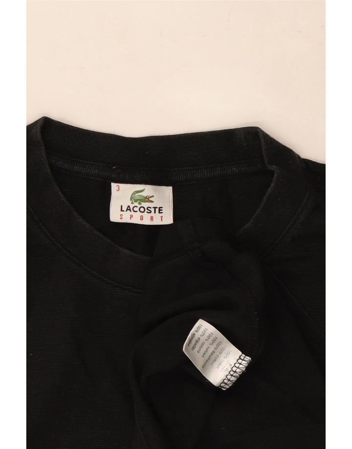 T-shirt męski Lacoste, rozmiar 3, mały, czarny, bawełniany