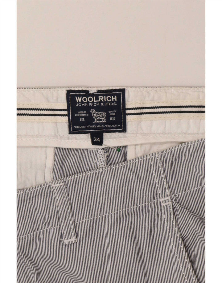 Męskie spodenki Chino Woolrich W34 w szare prążki