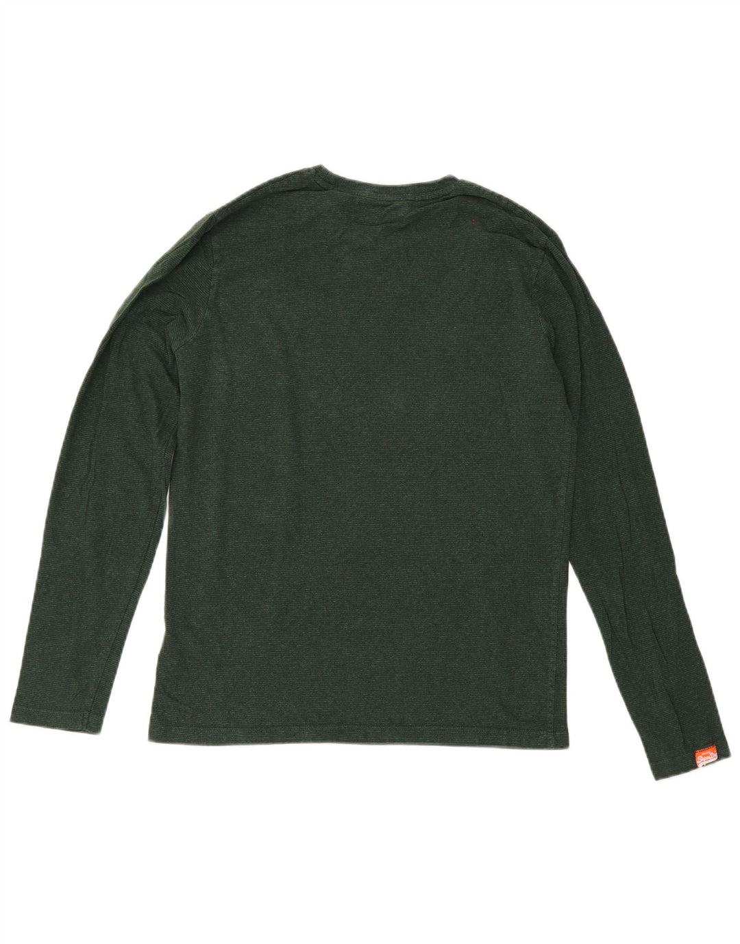Męski top Superdry z długim rękawem, mały, zielony, bawełniany