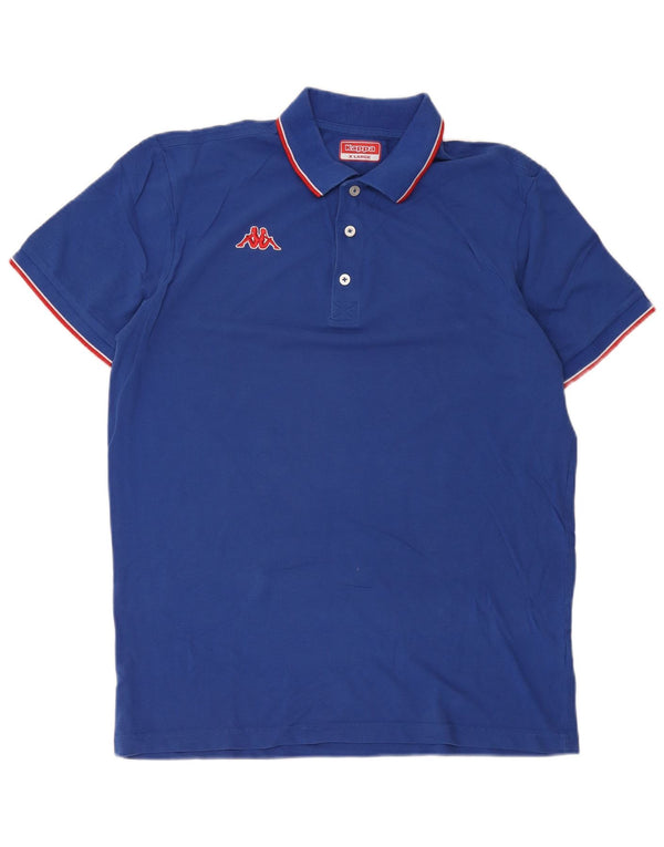 Męska koszulka polo Kappa XL, niebieska, bawełniana