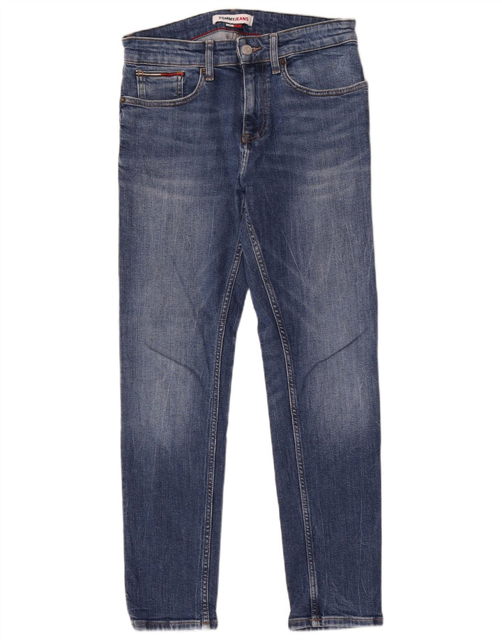 Męskie jeansy slim fit Tommy Hilfiger W27 L30 Niebieskie bawełniane