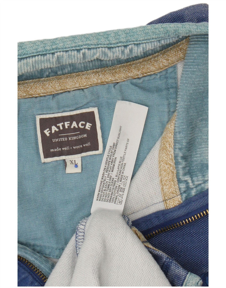 Męska bluza z zamkiem błyskawicznym Fat Face XL, niebieska, bawełniana