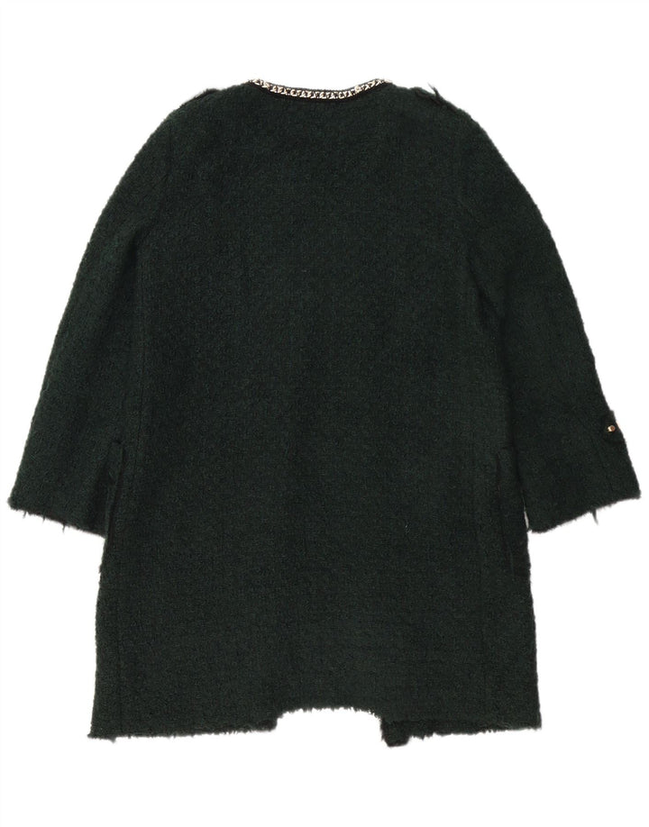 Płaszcz damski Zara UK 16, duży, zielony, akrylowy