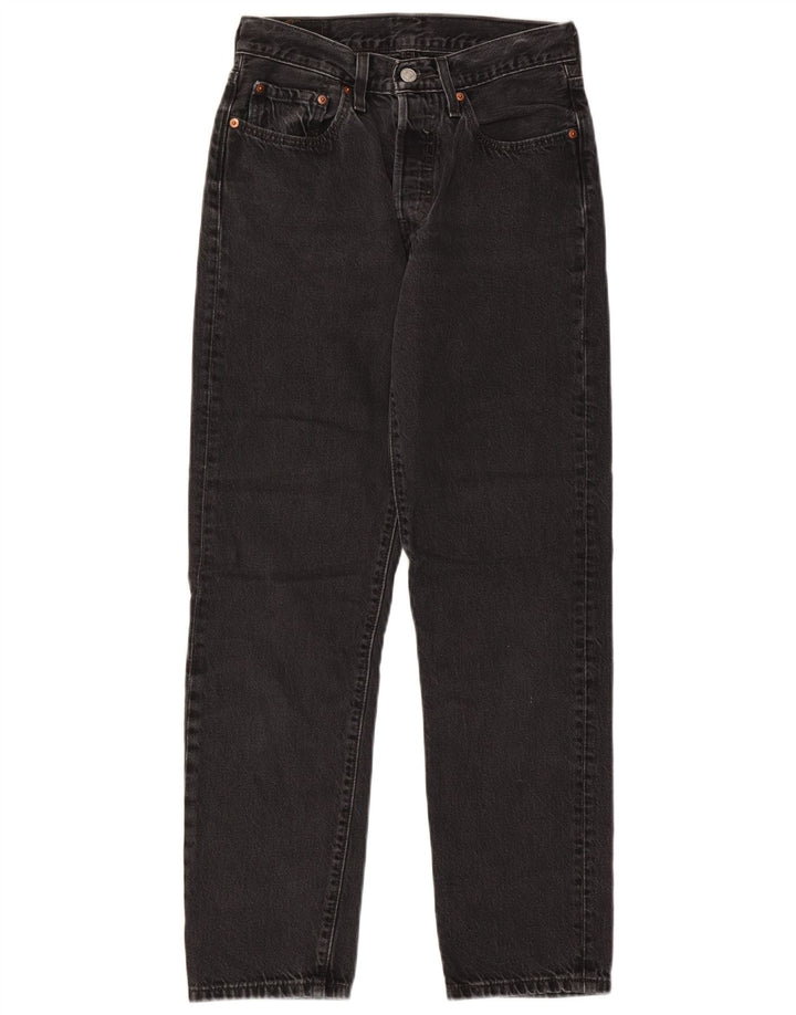 Damskie dżinsy Levi's 501 Straight W26 L28 Czarna bawełna