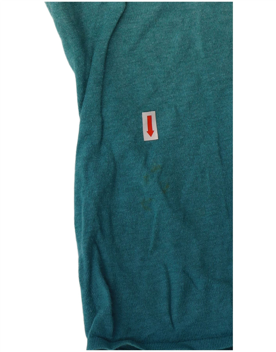 Top damski Fat Face z długim rękawem, UK 14, duża turkusowa bawełna z blokami kolorów