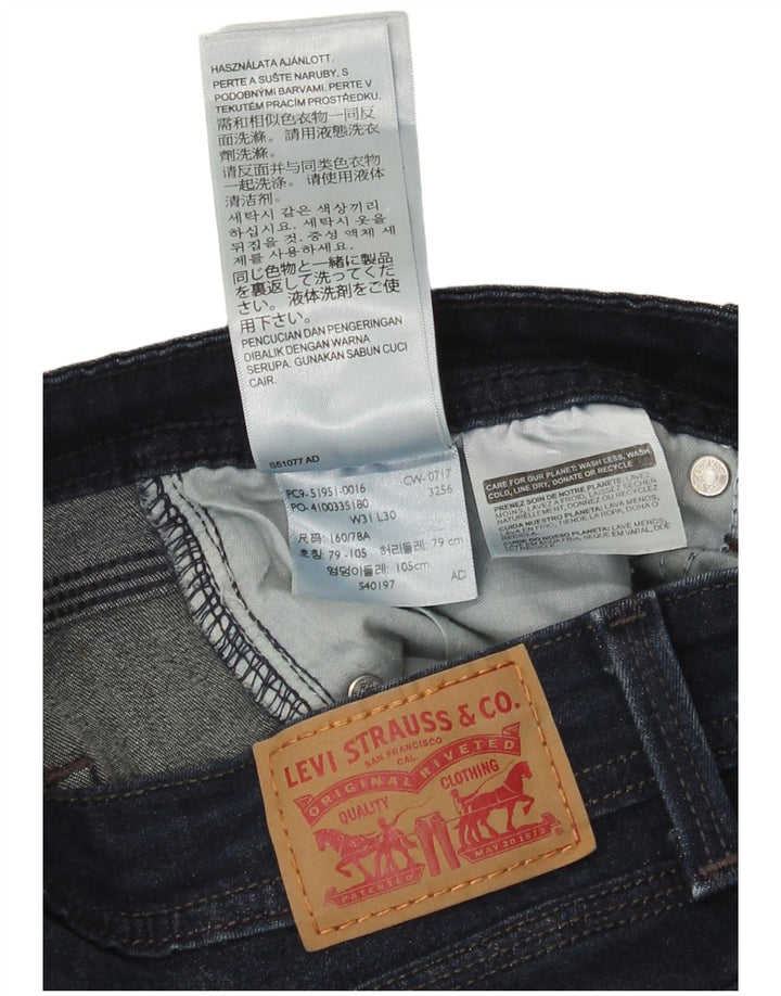 Damskie jeansy Levi's 529 Curvy Bootcut W31 L30 Granatowa bawełna