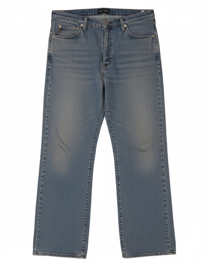 ARMANI Womens Straight Jeans W31 L29 Blue