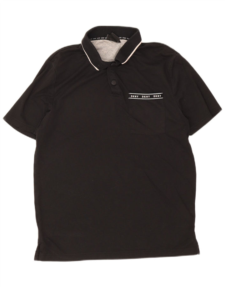 Męska koszulka polo Dkny, średnia czarna, bawełniana