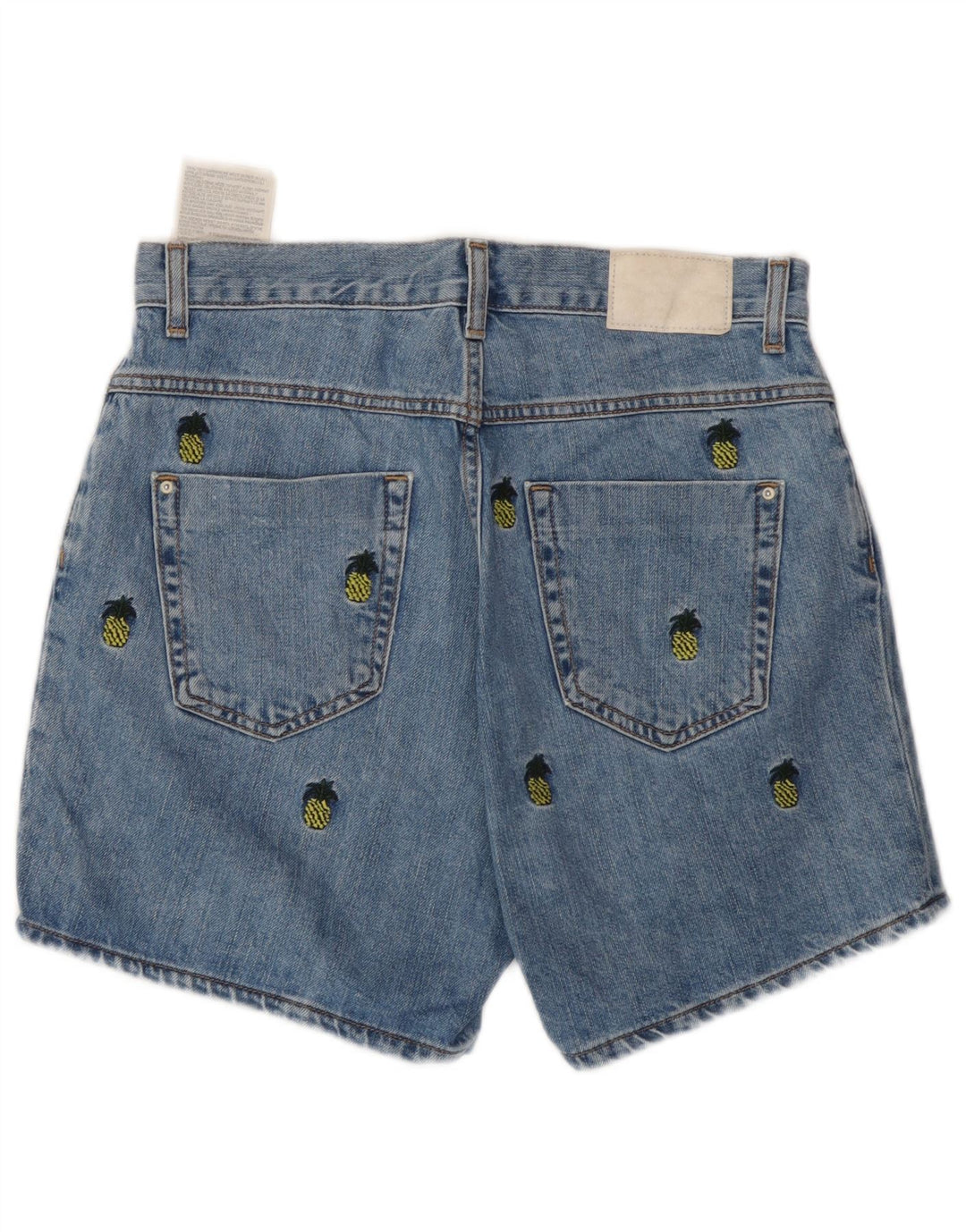 Damskie spodenki jeansowe Zara z abstrakcyjnym wzorem EU 38 Small W28, niebieska bawełna