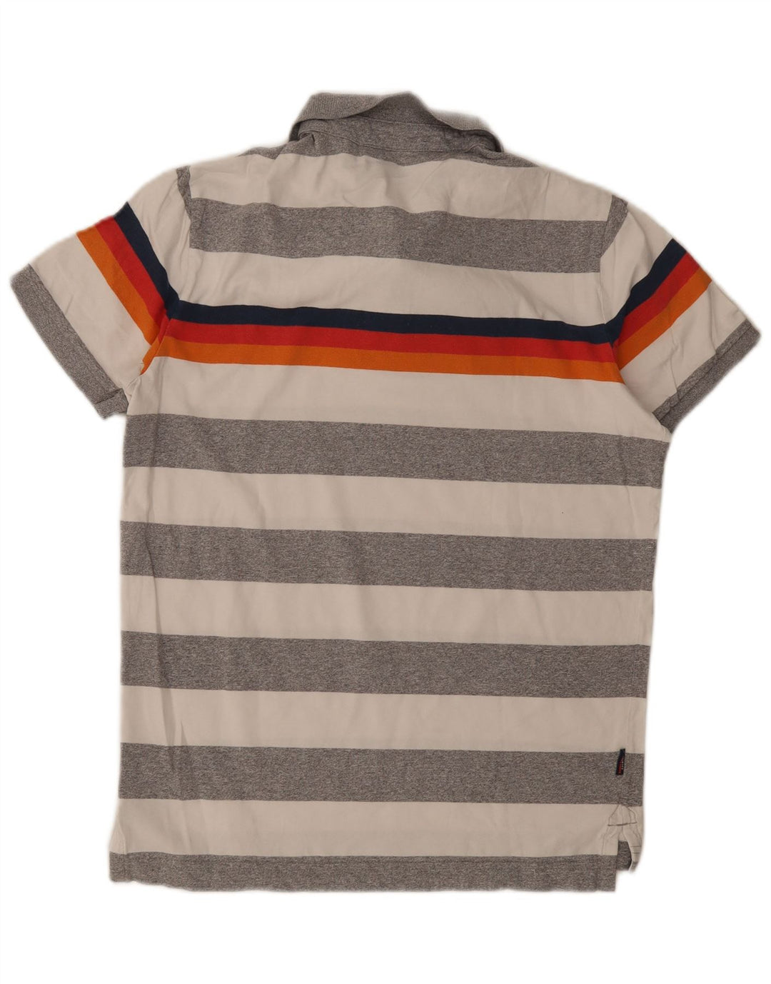 Męska koszulka polo Superdry, duża, szara, bawełniana w paski