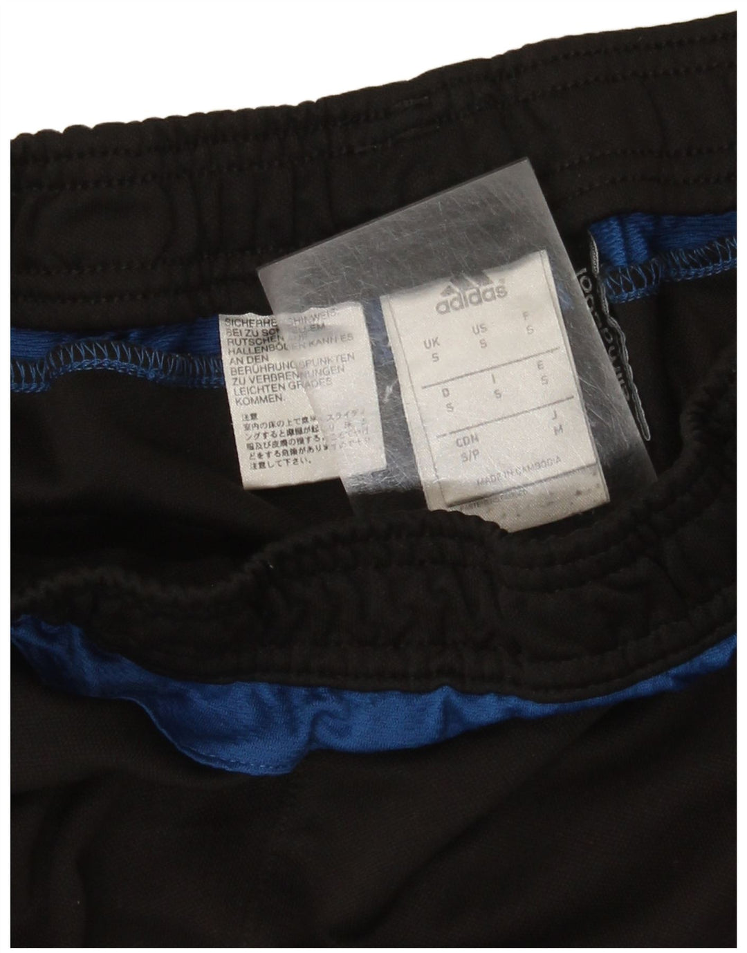 Męskie spodnie dresowe ADIDAS, małe, czarne, poliestrowe