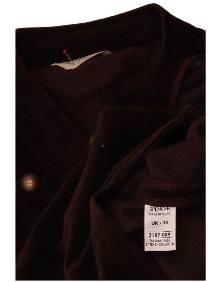 Marks & Spencer Damska marynarka zapinana na 5 guzików, UK 14, średni brąz